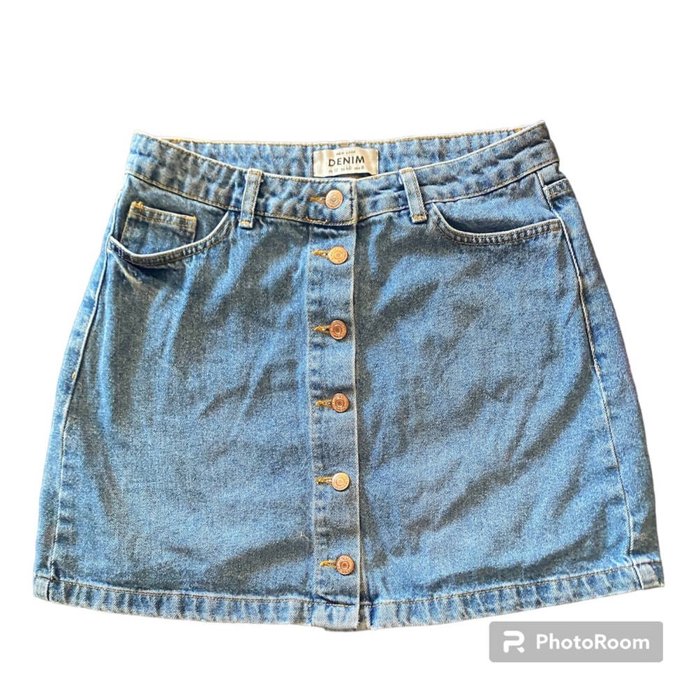 New Look Petite Womens Denim Skirt Size 8 USA size ( 12 UK, 40 EU)